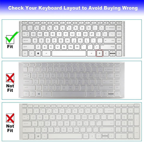 Keyboard Cover for HP Envy 13t-ba 13-bd 13z-ay, HP Envy x360 2-in-1 15.6 Fingerprint Reader 15m-EU/ES 15-ep 15-es2075cl 15-es2026nr 15m-es1023dx 1...